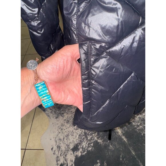London Fog Goose Down Lightweight Packable Puffer Coat Jacket L Winter Travel - Picture 9 of 10